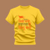 Round Neck Polyester Yellow T-Shirt
